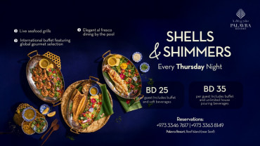 Shells & Shimmers at Palavra Resort, Bahrain