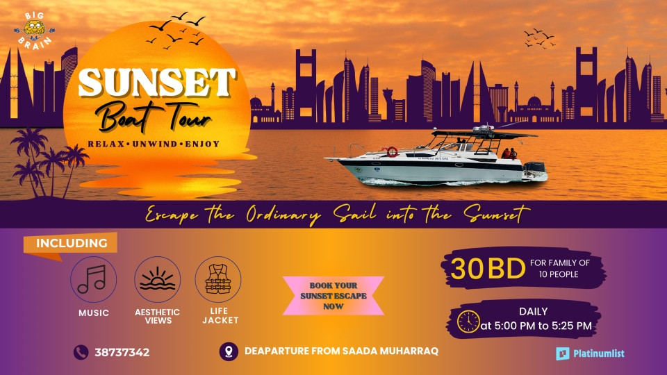 Sunset Boat Tour 2026 Bahrain