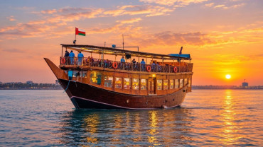 Sunset Sea Cruises with a Restaurant Aboard Al Sindbad Ship