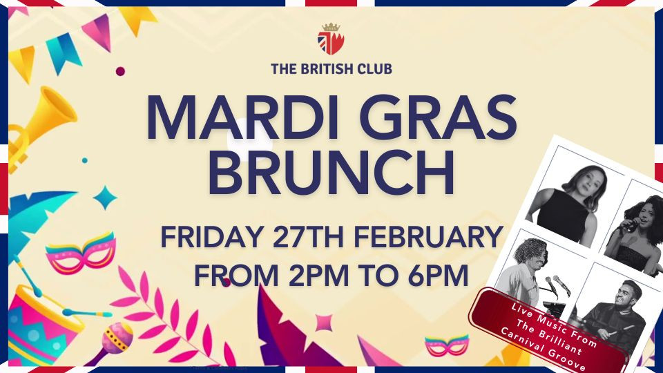 THE BRITISH CLUB MARDI GRAS BRUNCH