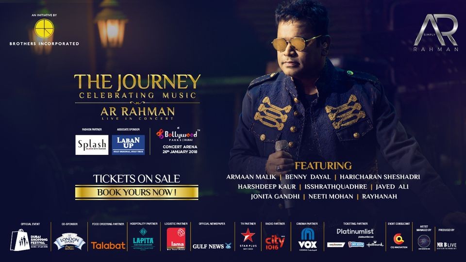 The Journey Celebrating Music Ar Rahman Live In Concert Platinumlist Net 3rd event title is here.
