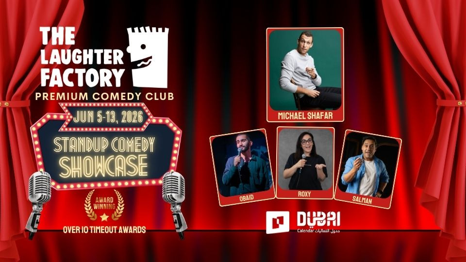 The Laughter Factory Brings the Ultimate Stress Relief to the UAE This June with Michael Shafar Leading a Huge International Comedy Line-Up The Laughter Factory Brings the Ultimate Stress Relief to the UAE This June with Michael Shafar Leading a Huge International Comedy Line-Up