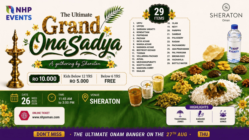 The Ultimate Grand OnaSadya à Mascate