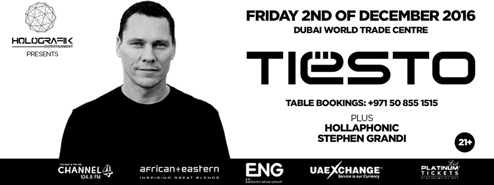 Tiesto Live in Dubai 2016