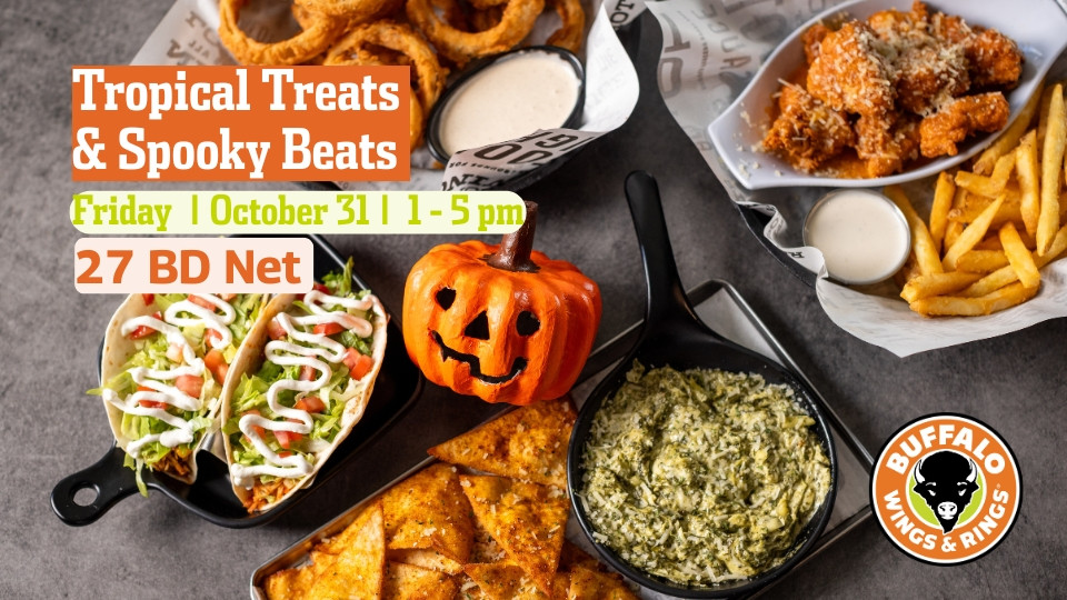 Tropical treats & Spooky Beats Brunch at Buffalo Wings & Rings, Bahrain