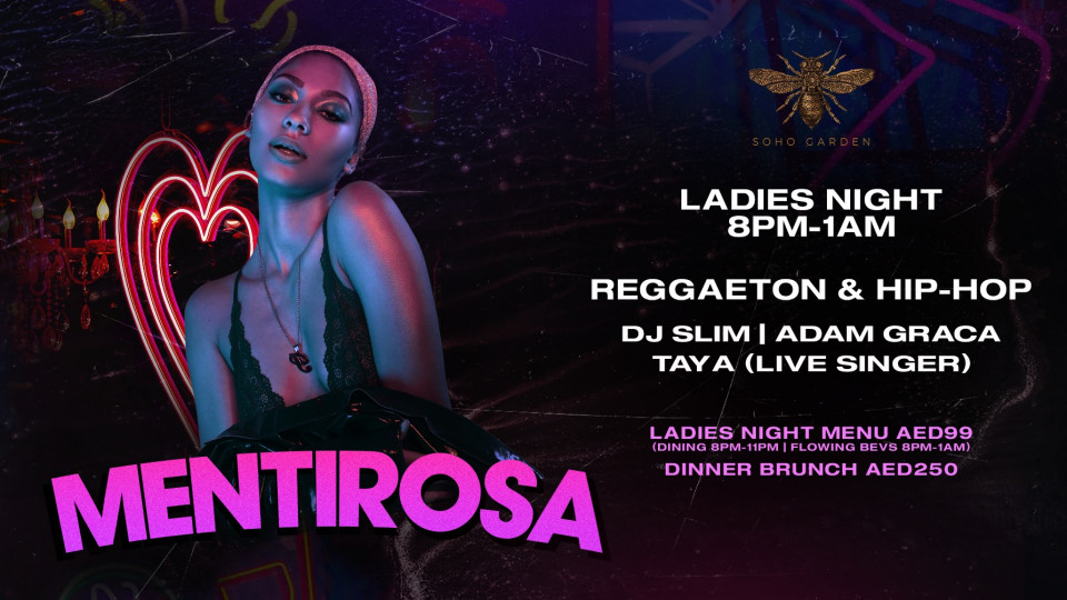 Tuesday Mentirosa (Reggaeton) Ladies Night 03.11 | Soho Garden Tuesday Mentirosa (Reggaeton) Ladies Night 03.11 | Soho Garden