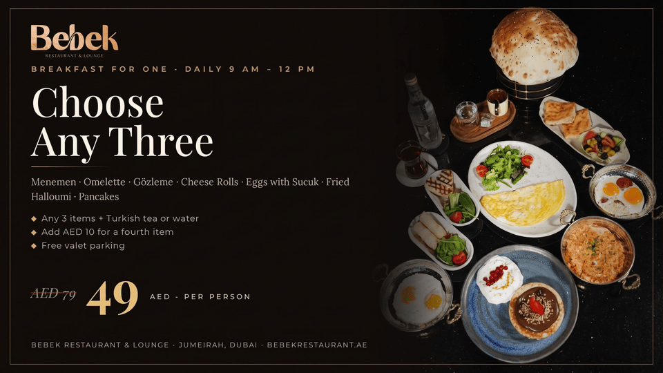 Turkish Breakfast Experience at Bebek Restaurant & Lounge