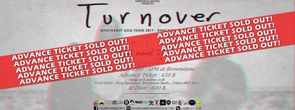 Turnover (USA) / Live in Bangkok / July 23rd / SEA Tour 2017