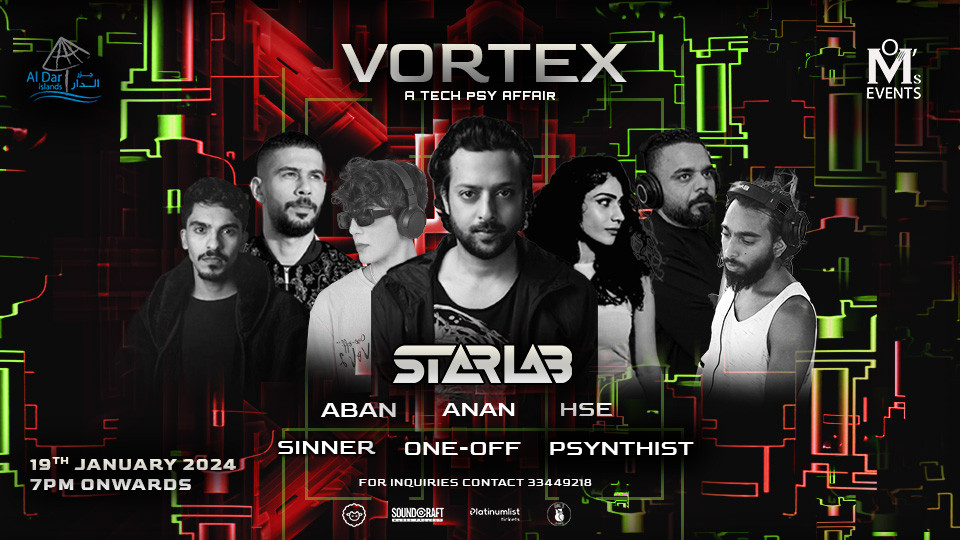 VORTEX โ A Tech Psy Affair in Bahrain Tickets, 2024 Music Festival ...