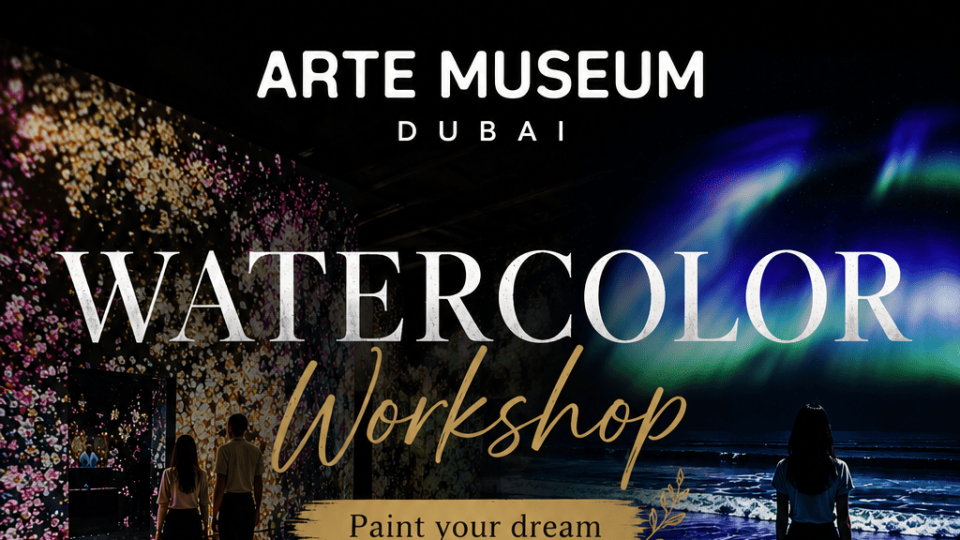 🎨 Watercolor Workshop at ARTE MUSEUM Dubai