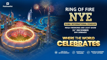 Ring of fire NYE at Dubai International Stadium Ring of fire NYE at Dubai International Stadium