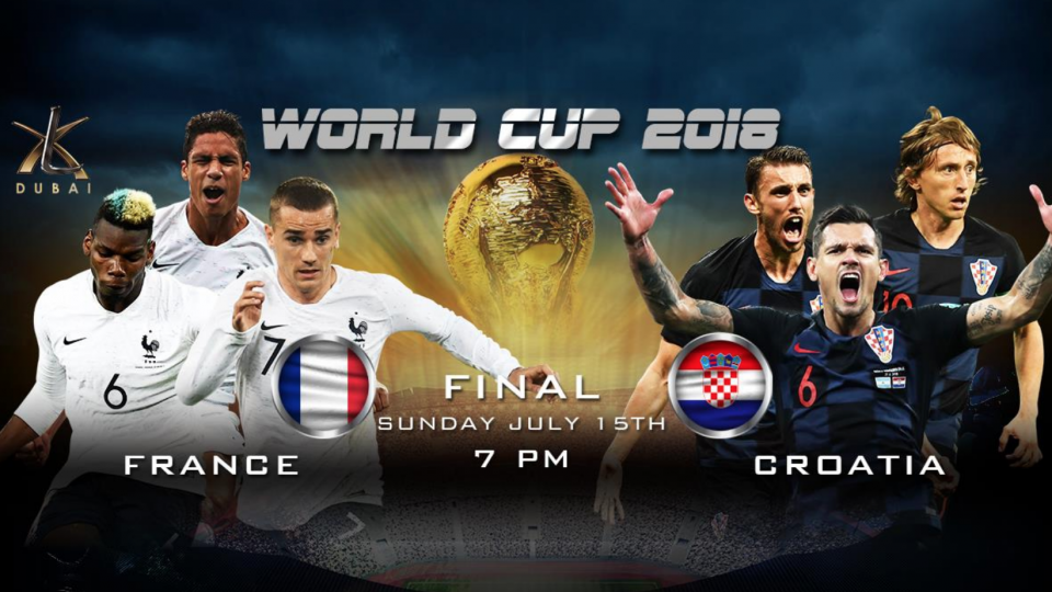 World Cup 2018 Final! France vs Croatia l XL DUBAI