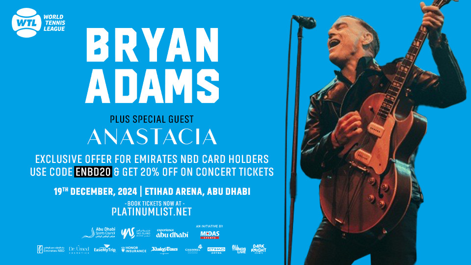World Tennis League presents Bryan Adams live Live at Etihad Arena Abu Dhabi 2024