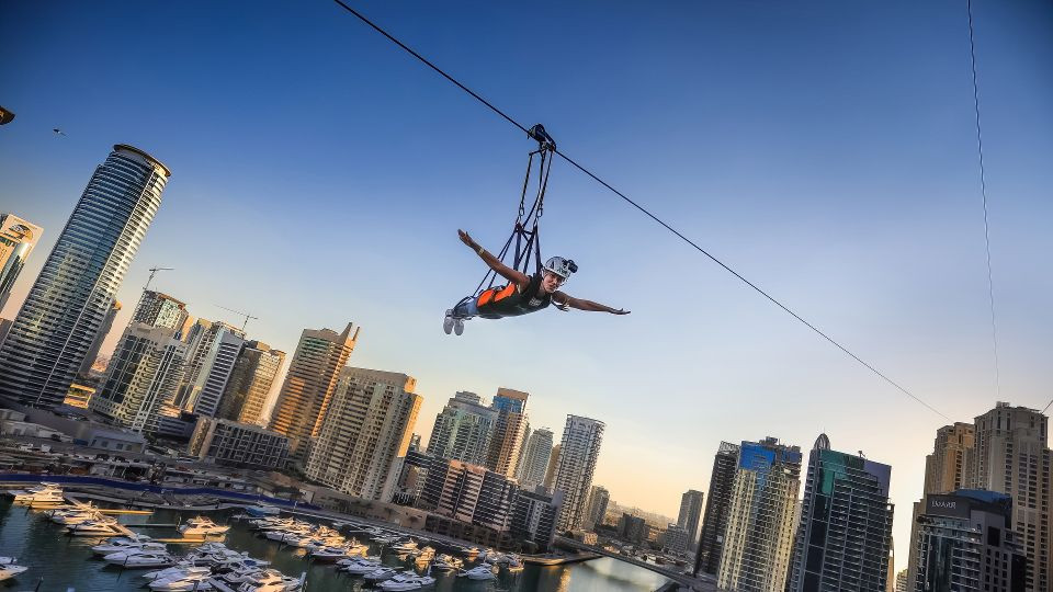 XLine Dubai Marina - The Longest Urban Zipline in The World